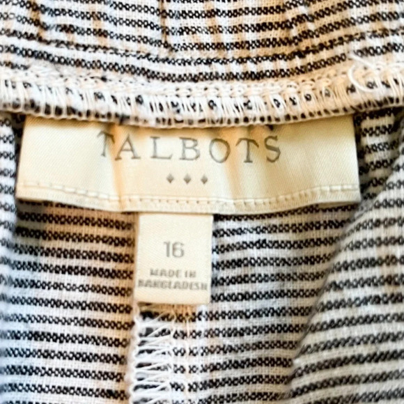 Talbots Blue Stripe Cotton Pull On Shorts Size 16 - Picture 6 of 7